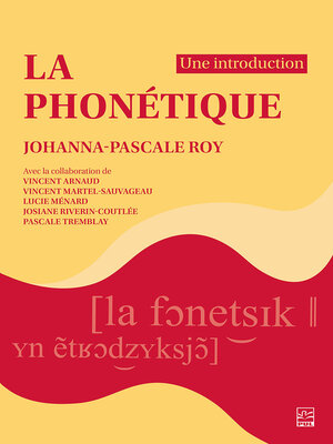 cover image of La phonétique